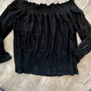 COPY - XL NWOT LACE BLACK OFF SHOULDER TOP 6